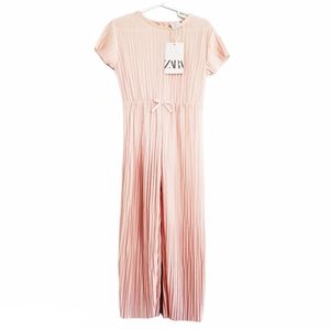 New! Zara 4-5 Light Pink Romper Jumpsuit
